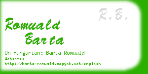 romuald barta business card